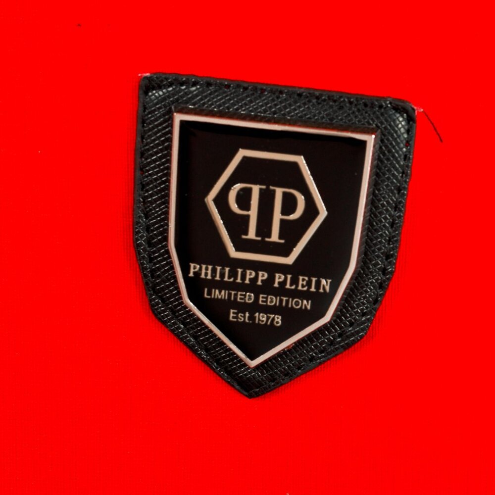 Philipp Plein Red Patch Rhinestone-Skull Tee - Picture 5 of 8